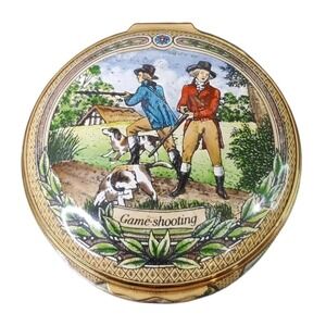 Halcyon Days James Purdey & Sons Enamel Trinket Box Game Shooting Hunting Bird